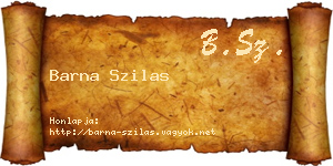 Barna Szilas névjegykártya